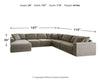 Raeanna 6-Piece Sectional with Chaise
