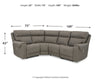 Starbot 4-Piece Power Reclining Sectional