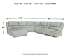 McClelland 6-Piece Reclining Sectional with Chaise