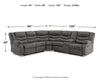 Partymate 2-Piece Reclining Sectional