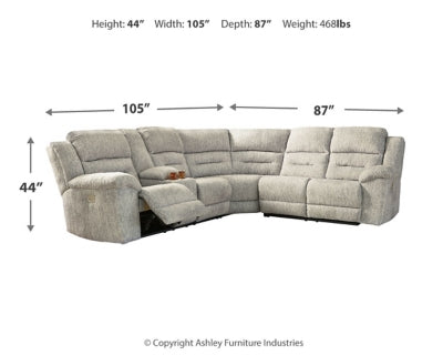 Family Den 3-Piece Power Reclining Sectional