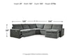 Hartsdale 5-Piece Power Reclining Sectional with Chaise