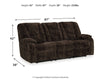 Soundwave Reclining Sofa with Drop Down Table