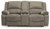 Draycoll Reclining Loveseat with Console