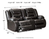 Vacherie Reclining Loveseat with Console