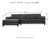 Nokomis 2-Piece Sectional with Chaise
