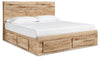 Hyanna King Panel Storage Bed with 2 Under Bed Storage Drawer