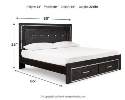 Kaydell King Panel Bed with Storage