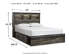Drystan Queen Bookcase Bed with 2 Storage Drawers