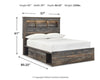 Drystan Full Bookcase Bed with 2 Storage Drawers