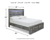 Baystorm Full Panel Bed with 2 Storage Drawers