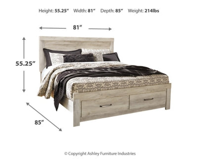Bellaby King Platform Bed with 2 Storage Drawers