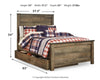 Trinell Full Panel Bed with 1 Large Storage Drawer
