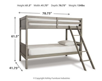 Lettner Twin/Twin Bunk Bed with Ladder