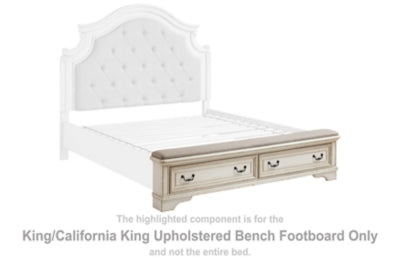 Realyn King/California King Upholstered Bench Footboard