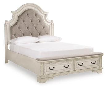 Realyn Queen Upholstered Bench Footboard