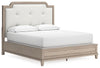 Jorlaina California King Upholstered Panel Bed