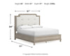 Jorlaina California King Upholstered Panel Bed