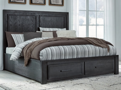 Foyland California King Panel Storage Bed