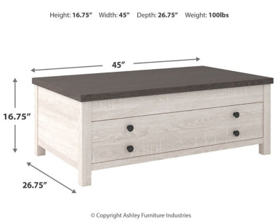 Dorrinson Coffee Table with Lift Top