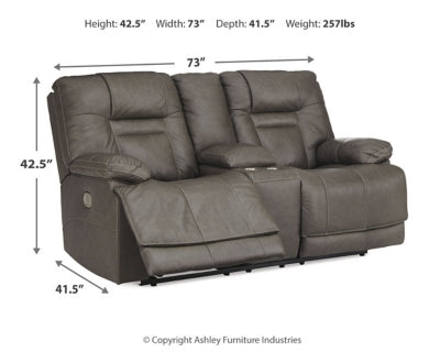 Wurstrow Power Reclining Loveseat with Console