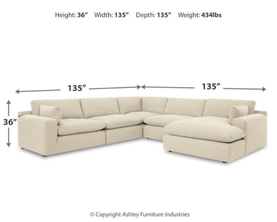 Elyza 5-Piece Sectional with Chaise