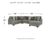 Keener 4-Piece Sectional with Chaise