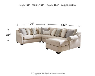 Carnaby 4 Piece Sectional with Chaise