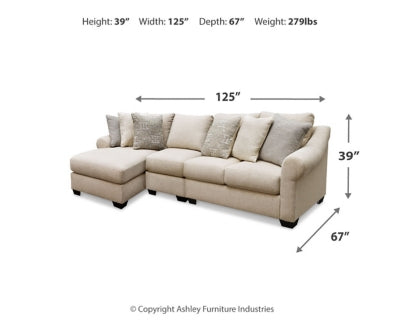 Carnaby 3-Piece Sectional with Chaise