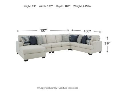 Lowder 5-Piece Sectional with Chaise