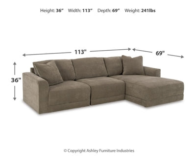Raeanna 3-Piece Sectional Sofa with Chaise