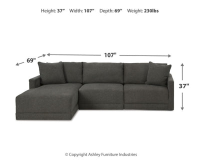Evey 3-Piece Sectional with Chaise