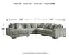 Lindyn 5-Piece Sectional with Chaise