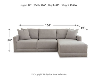 Katany 3-Piece Sectional with Chaise