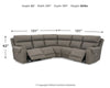 Starbot 5-Piece Power Reclining Sectional
