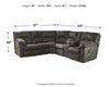 Tambo 2-Piece Reclining Sectional
