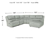 McClelland 5-Piece Reclining Sectional with Chaise