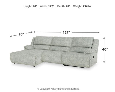 McClelland 3-Piece Reclining Sectional with Chaise