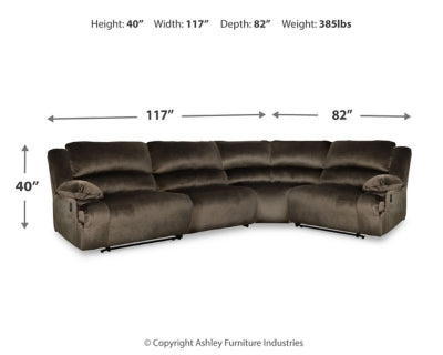 Clonmel 4-Piece Reclining Sectional