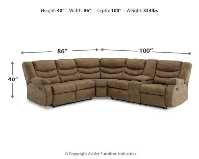 Partymate 2-Piece Reclining Sectional