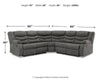 Partymate 2-Piece Reclining Sectional