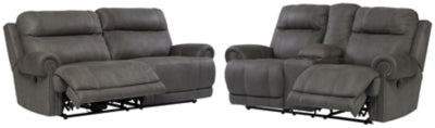 Austere Reclining Sofa and Loveseat