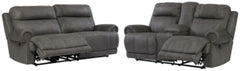 Austere Reclining Sofa and Loveseat