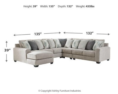 Ardsley 5-Piece Sectional with Chaise