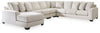 Lerenza 5-Piece Sectional with Chaise