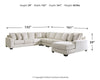 Lerenza 5-Piece Sectional with Chaise