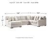 Larce 4-Piece Sectional with Chaise