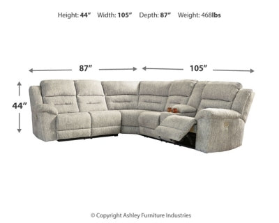 Family Den 3-Piece Power Reclining Sectional