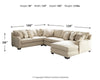 Luxora 5-Piece Sectional with Chaise