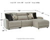 Colleyville 3-Piece Power Reclining Sectional with Chaise